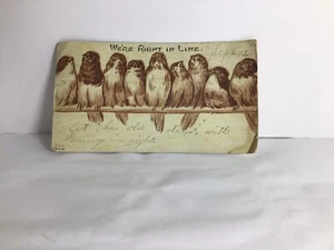 Tarjeta postal vintage PC donde justo en línea matasellada 1905 - Imagen 1 de 2