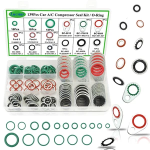 139 PCS A/C Seal Kit,Ac O Ring Assortment Kit, AC Gasket Seal Kit, Automotive Re - Picture 1 of 8