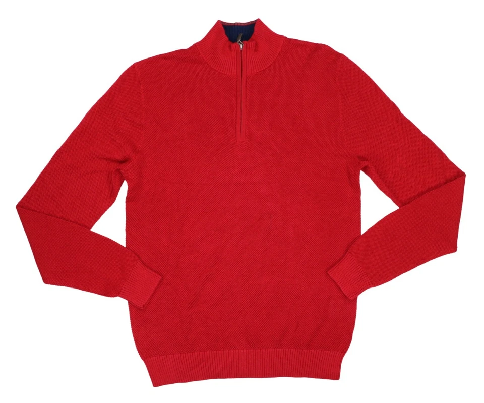 Suéter Pullover Ligero Tejido Texturizado 100% Algodón 1/4 Cremallera Club Room Nuevo con Etiquetas Foto 1 de 1