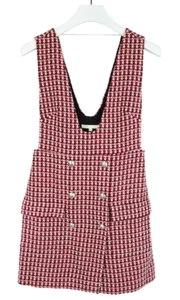 MAJE Russi Dress Women's (EU) 38 Tweed Wool Blend Patterned Sleeveless Mini - Picture 1 of 9