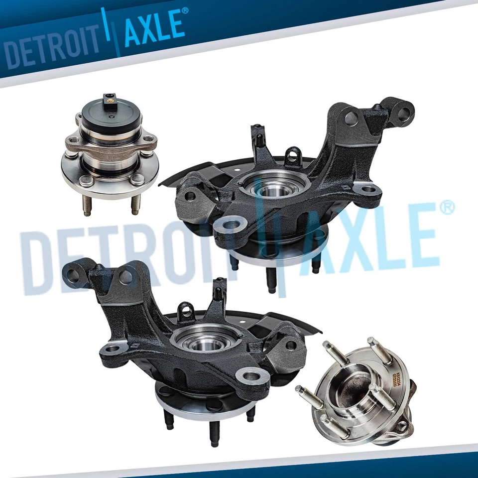 Bujes de nudillos de dirección delantera tracción delantera cojinetes de buje de rueda trasera para Ford Edge 2007 2008 Foto 1 de 4