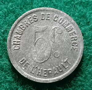 Monnaie de Nécessité ♦ CHAMBRES DE COMMERCE DE L'HERAULT - 5 Centimes - Imagen 1 de 2