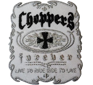 Parche bordado de hierro/costura de motocicleta Choppers Live To Ride - Ride To Live - Imagen 1 de 1