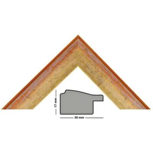 Picture Rail Orange 340 ARA, Length 1m, 3 cm Profile Width Picture Rail Wood - Picture 1 of 1