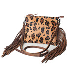 American Darling Leopard Cowhide w/Fringe Bag ADBG109CHEFRNG