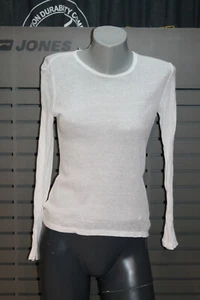 Helmut Lang Donna HD7215 Damen  Langarm Shirt weiss Transparent Basic - Bild 1 von 8