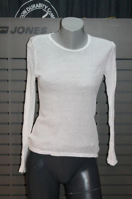 Helmut Lang Donna HD7215 Damen  Langarm Shirt weiss Transparent Basic - Bild 1 von 4