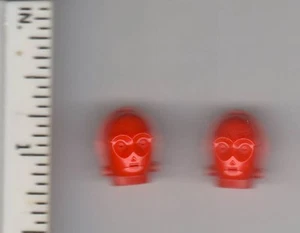 LEGO x 2 Red Minifig, Head Modified C-3PO / K-3PO Protocol Droid NEW R-3PO 7879 - Picture 1 of 1