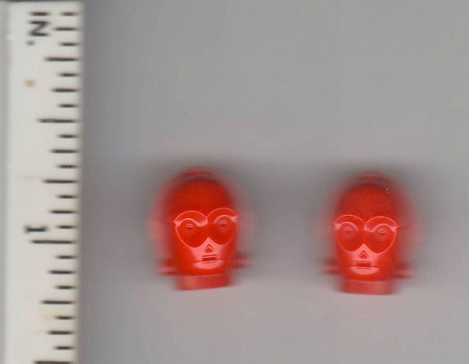 LEGO x 2 Red Minifig, Head Modified C-3PO / K-3PO Protocol Droid NEW R-3PO 7879 - Image 1 of 1