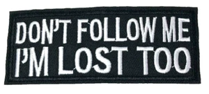Patch Sew On Take Off Embroidered Clothing Hats Jackets Coat Sign Message A468 - Picture 1 of 3