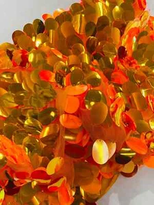 Oval Jumbo Paillette Sequins - Iridescent Oval Paillette Sequin Fabric By Yard - Picture 1 of 92