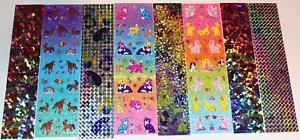 LOTE VINTAGE LISA FRANK PEGATINA TIRA BURBUJA CRISTAL PRISMA CABALLOS GATITOS CACHORROS - Imagen 1 de 16