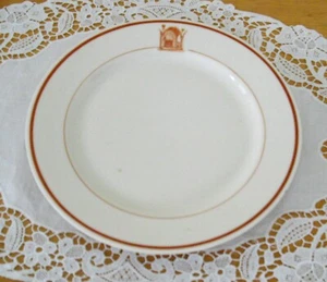 Vintage Syracuse China Old Ivory O.P.CO. 8" Plate Brown Fireplace ~ - Picture 1 of 7
