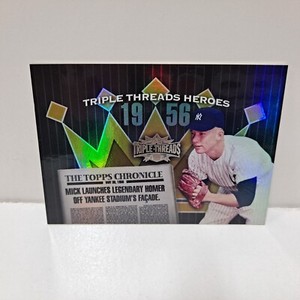 2006 Topps Triple Threads Heroes Mickey Mantle TTH56 MM3 Baseball Card NM