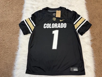 Colorado Buffaloes Black Gold Size Large Dri-Fit Football Jersey - Image 1 of 4