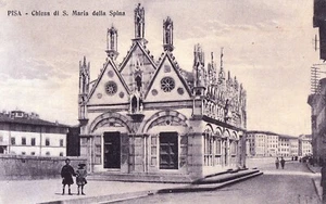Pisa - chiesa di s.maria della spina (piccolo b/n non viaggiata, primo chiappini - Imagen 1 de 2