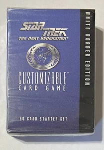 STAR TREK The Next Generation Card Game White Border Edition 60 Card Starter set - Picture 1 of 6