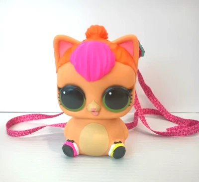 LOL Surprise Biggie Pet Neon Kitty Plastic Bank Backpack_ - Image 1 of 4