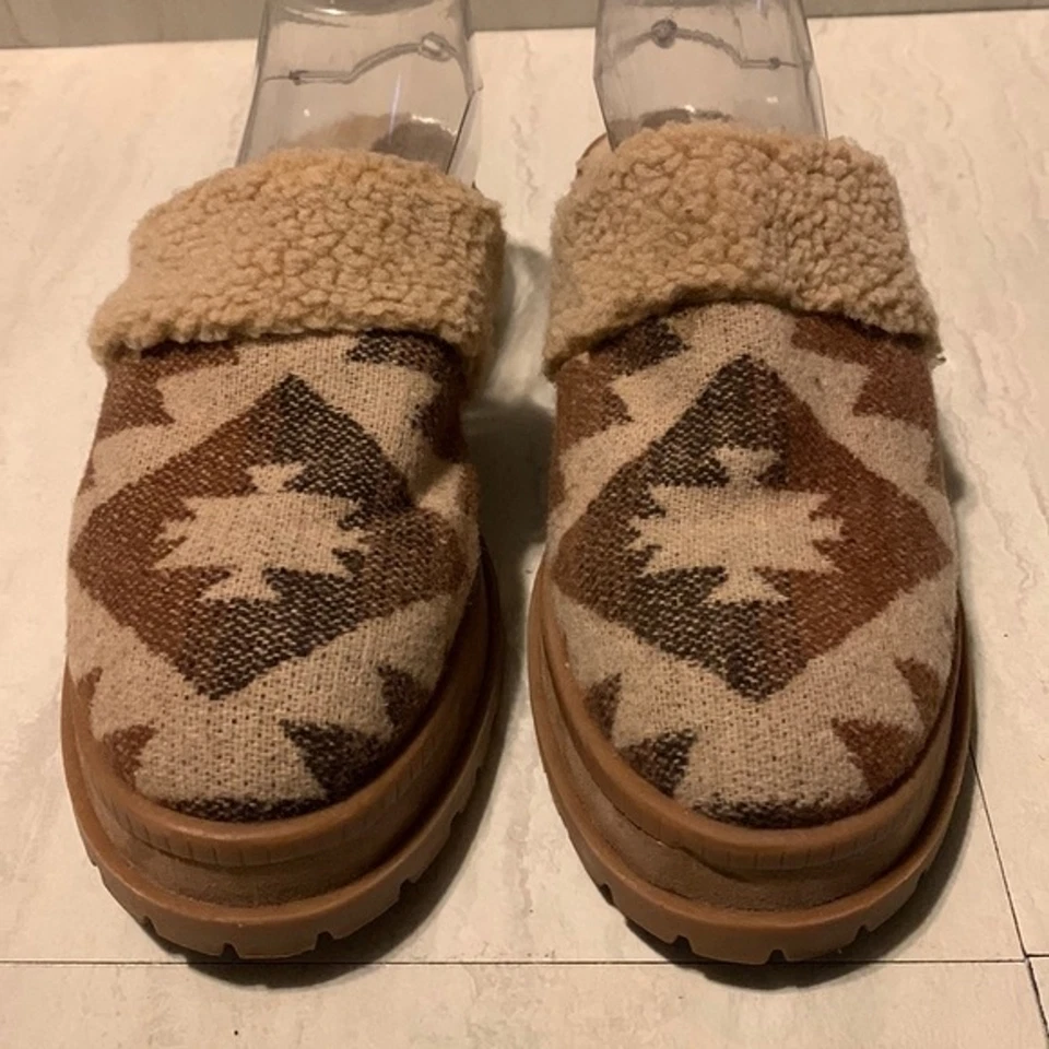 Jessica Simpson Mujer Azteca Boho Sin Cordones Tostado Piel Sintética Ebiyra Mules Talla 10M Foto 1 de 4