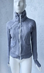 Lululemon Calm & Cozy Scuba Jackcet Gray Womens Size 4 - Picture 1 of 5