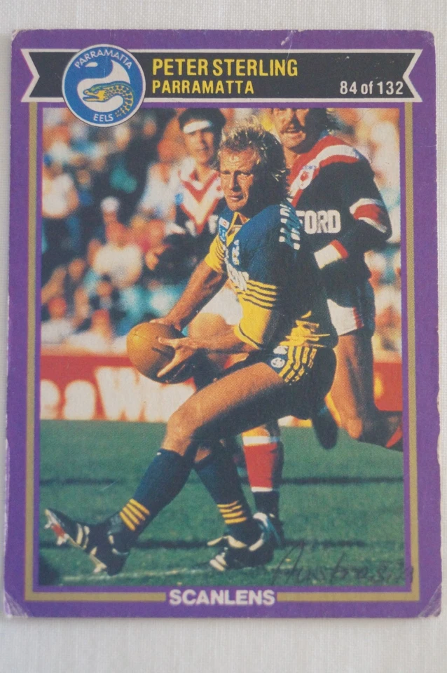 NRL Rugby League Vintage 1987 Scanlens Player of Year Card Eels Peter Sterling - image 1 of 4