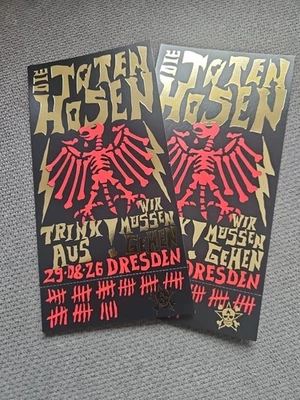 2 Orginal Tickets für das Toten Hosen Konzert Dresden Rinne 29.08.2026 - Bild 1 von 2