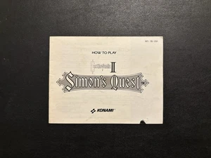 Castlevania II Simons Quest Manual Only Nintendo NES Authentic - Picture 1 of 11