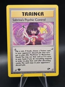Sabrina's Psychic Control 121/132 Gym Challenge 1st Edition Pokemon Card - Picture 1 of 12