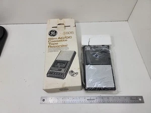 Grabadora de cinta de casete delgada General Electric AC/DC 3-5015 probada SIN CABLE - Imagen 1 de 5