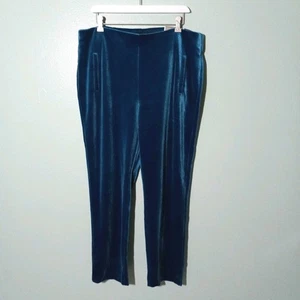 Pantalones al tobillo Chico's Juliet talla 2,5 o 14, ¡NUEVOS! Fiesta Pull-On Azul Pana - Imagen 1 de 11