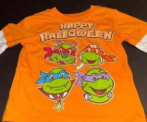 TMNT Tartarughe Ninja Happy Halloween manica lunga (12 mesi) senza etichette - Foto 1 di 5