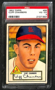 1952 TOPPS #68 CLIFF CHAMBERS CARDINALS - PSA 4 - Picture 1 of 2