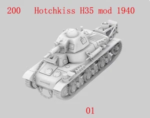 3D Printed 1/72 French Hotchkiss H35 mod 1940 Light Tank Unpainted Model Kit-1 - Picture 1 of 1