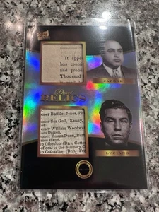 2025 Pieces Of The Past Villains Al Capone Lucky Luciano Dual Relic! Mobsters!  - Picture 1 of 2