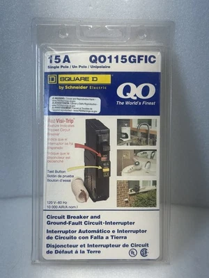 Schneider Electric QO115GFIC 15A Circuit Breaker - Image 1 of 4