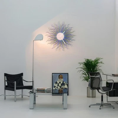 Medusa uva - Reloj de pared diseño original Sunburst en azul/verde Foto 1 de 4