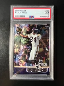 2000 Finest #197 Randy Moss Gems PSA 9 Vikings - Picture 1 of 2