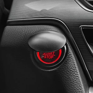 Car Push Start Button Engine Ignition Start Stop Button Decoration Switch Cover - Picture 1 of 9