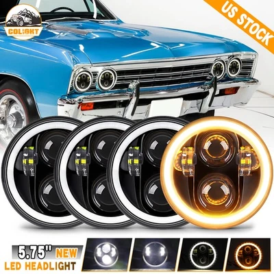 Faros LED 180W haz alto/bajo DRL para Chevy Chevelle 1964-1970 5,75" 5-3/4" Foto 1 de 4