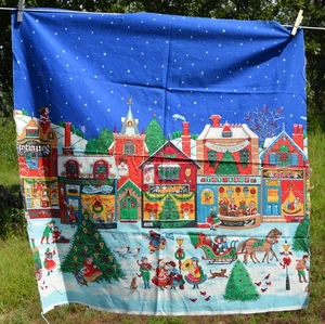 Sharon Kessler Christmas border print Cotton 3/4th yard & only 28" wide - Picture 1 of 1