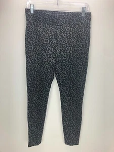 LOFT Womens Pull On Skinny Ankle Pants Size Medium Petite Gray Leopard Print - Picture 1 of 7