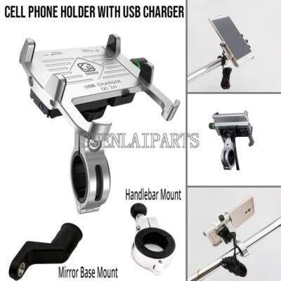 Soporte de montaje de teléfono celular cargador USB para Suzuki Boulevard C50 C90 M50 M90 M109R Foto 1 de 4