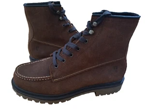 Frye Mens Pine Lug Lace Up Business Casual Dress Ankle Work Boots Shoes - Picture 1 of 5
