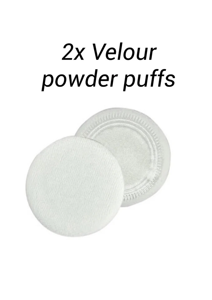 Chique Velour White Powder Puffs 6cm (2)