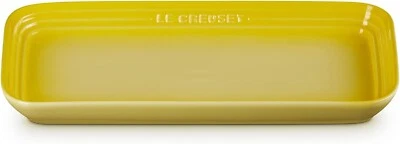 Le Creuset Leger Rectangle Plate Stoneware 25x13cm Color Soleil from Japan New - Image 1 of 4