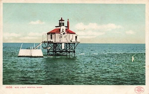 BOSTON MA BUG LIGHT HOUSE 1906 VINTAGE DPC POSTCARD 092324 T - Picture 1 of 2