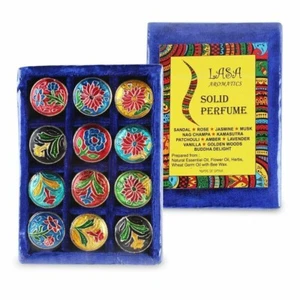 Lasa Aromatic Natural Solid Perfume Oil 12 Bottle Long Lasting Fragrance 4g Each - Bild 1 von 4