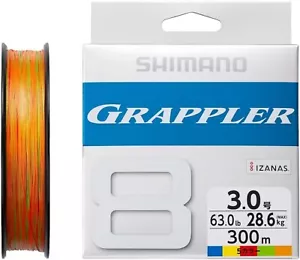 SHIMANO PE Line Grappler 8 300m LD-A71U 5 Colors×10m Size 3.0 From Japan #100 - Picture 1 of 1