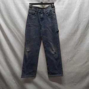 Vtg U.S. POLO ASSN. Boys Baggy Cargo distressed knees jeans 10 - Picture 1 of 5
