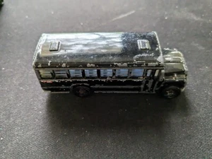 1989 Mattel Hot Wheels Black Police Prisoner Transport Bus - Picture 1 of 6